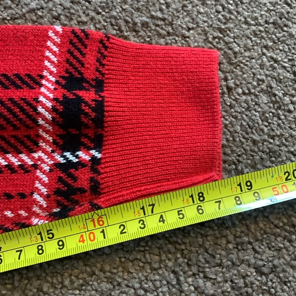 Charter club men’s red Plaid sweater size medium - Picture 6 of 6